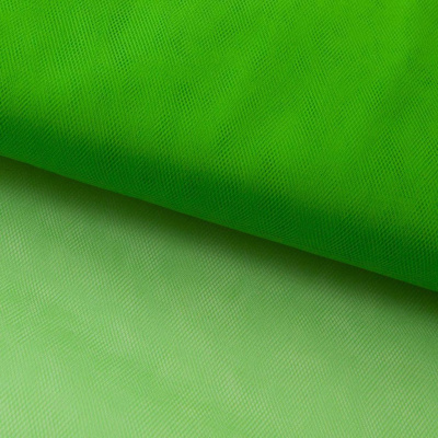 Фатин матовый 16-146, 12 гр/м2, шир.300см, цвет зелёный - купить в Бердске. Цена 112.70 руб.