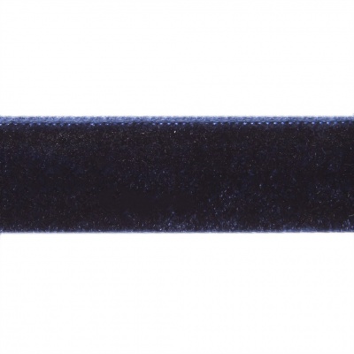 Лента бархатная нейлон, шир.12 мм, (упак. 45,7м), цв.180-т.синий - купить в Бердске. Цена: 411.60 руб.