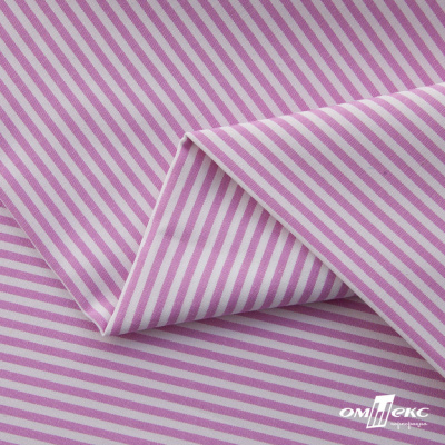 Ткань сорочечная Полоска Кенди, 115 г/м2, 58% пэ,42% хл, шир.150 см, цв.1-розовый, (арт.110) - купить в Бердске. Цена 306.69 руб.