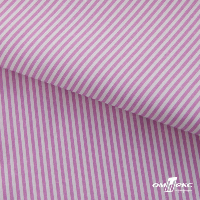 Ткань сорочечная Полоска Кенди, 115 г/м2, 58% пэ,42% хл, шир.150 см, цв.1-розовый, (арт.110) - купить в Бердске. Цена 306.69 руб.