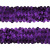 Тесьма с пайетками 12, шир. 30 мм/уп. 25+/-1 м, цвет фиолет - купить в Бердске. Цена: 1 098.48 руб.