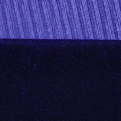 Бархат стрейч №14, 240 гр/м2, шир.160 см, (2,6 м/кг), цвет т.синий - купить в Бердске. Цена 740.88 руб.