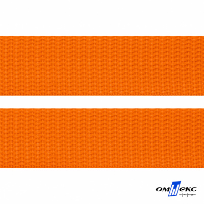 Оранжевый- цв.523 -Текстильная лента-стропа 550 гр/м2 ,100% пэ шир.25 мм (боб.50+/-1 м) - купить в Бердске. Цена: 405.80 руб.