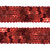 Тесьма с пайетками 3, шир. 20 мм/уп. 25+/-1 м, цвет красный - купить в Бердске. Цена: 778.19 руб.