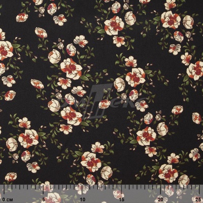 Плательная ткань "Фламенко" 3.1, 80 гр/м2, шир.150 см, принт растительный - купить в Бердске. Цена 239.03 руб.