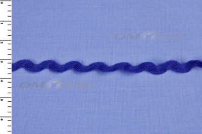 Тесьма плетеная "Вьюнчик"/синий - купить в Бердске. Цена: 40.72 руб.