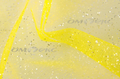 Сетка Глиттер, 40 гр/м2, шир.160см, цвет жёлтый - купить в Бердске. Цена 163.01 руб.