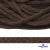 Шнур плетеный d-6 мм, 70% хлопок 30% полиэстер, уп.90+/-1 м, цв.1073-т.коричневый - купить в Бердске. Цена: 594 руб.