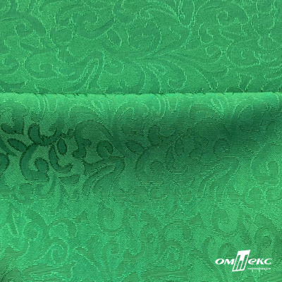 Ткань жаккард королевский, 100% полиэстр 180 г/м 2, шир.150 см, цв-зеленый - купить в Бердске. Цена 293.39 руб.
