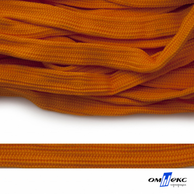 Шнур плетеный (плоский) d-12 мм, (уп.90+/-1м), 100% полиэстер, цв.267 - оранжевый - купить в Бердске. Цена: 8.62 руб.