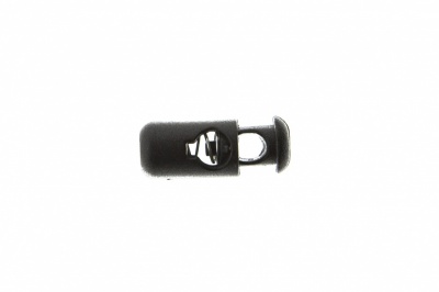 8108 Фиксатор пластиковый "Бочонок", 20х8 мм, цвет чёрный - купить в Бердске. Цена: 1.29 руб.