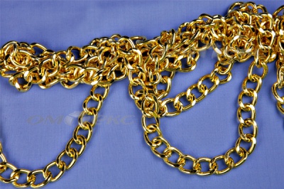 Цепь металл декоративная №11 (17*13) золото (10+/-1 м)  - купить в Бердске. Цена: 1 341.87 руб.