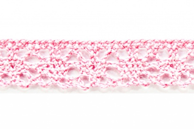 Тесьма кружевная 0621-1607, шир. 15 мм/уп. 20+/-1 м, цвет 096-розовый - купить в Бердске. Цена: 302.42 руб.