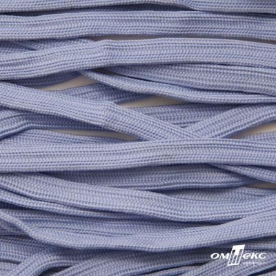 Шнур плетеный (плоский) d-12 мм, (уп.90+/-1м), 100% полиэстер, цв.259 - голубой - купить в Бердске. Цена: 8.62 руб.
