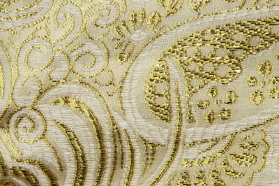 Ткань костюмная жаккард №5, 140 гр/м2, шир.150см, цвет золото - купить в Бердске. Цена 383.29 руб.