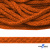 Шнур плетеный d-6 мм, 70% хлопок 30% полиэстер, уп.90+/-1 м, цв.1066-апельсин - купить в Бердске. Цена: 588 руб.
