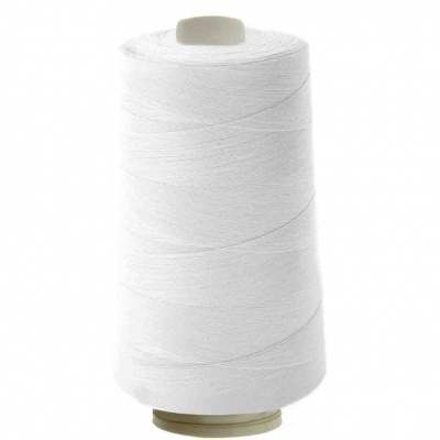 Швейные нитки (армированные) 28S/2, нам. 2 500 м, цвет белый - купить в Бердске. Цена: 148.95 руб.