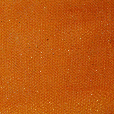 Сетка Глиттер, 24 г/м2, шир.145 см., оранжевый - купить в Бердске. Цена 117.24 руб.