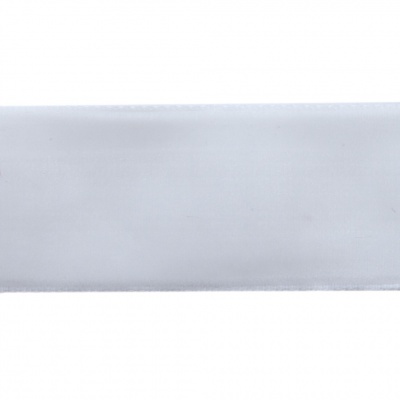 Лента бархатная нейлон, шир.25 мм, (упак. 45,7м), цв.01-белый - купить в Бердске. Цена: 981.09 руб.