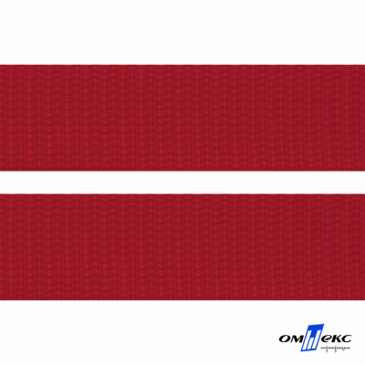 Красный- цв.171 -Текстильная лента-стропа 550 гр/м2 ,100% пэ шир.20 мм (боб.50+/-1 м) - купить в Бердске. Цена: 318.85 руб.