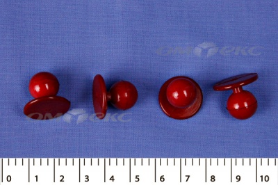 Пуговица поварская "Пукля", 10 мм, цвет красный - купить в Бердске. Цена: 2.28 руб.