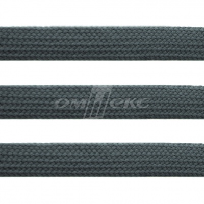 Шнур плетеный (плоский) d-12 мм, (уп.90+/-1м), 100% полиэстер, цв.272 - серый - купить в Бердске. Цена: 8.62 руб.