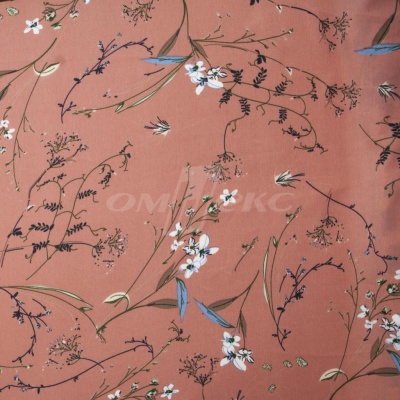 Плательная ткань "Фламенко" 2.1, 80 гр/м2, шир.150 см, принт растительный - купить в Бердске. Цена 311.05 руб.