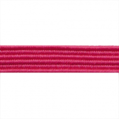 Резиновые нити с текстильным покрытием, шир. 6 мм ( упак.30 м/уп), цв.- 84-фуксия - купить в Бердске. Цена: 155.22 руб.