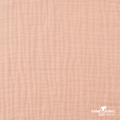 Ткань Муслин, 100% хлопок, 125 гр/м2, шир. 140 см #201 цв.(18)-розовый персик - купить в Бердске. Цена 464.97 руб.