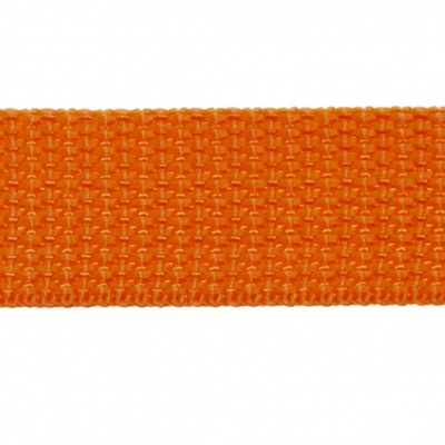 Стропа текстильная, шир. 25 мм (в нам. 50+/-1 ярд), цвет оранжевый - купить в Бердске. Цена: 409.94 руб.