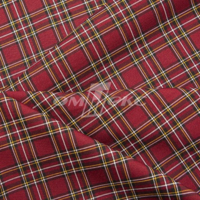 Ткань костюмная клетка 24379 2012, 230 гр/м2, шир.150см, цвет бордовый/бел/жел - купить в Бердске. Цена 539.74 руб.