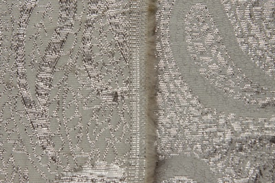 Ткань костюмная жаккард, 135 гр/м2, шир.150см, цвет белый№19 - купить в Бердске. Цена 441.94 руб.