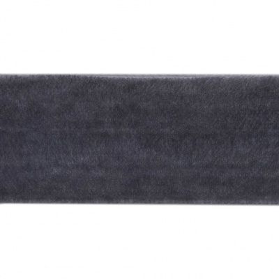 Лента бархатная нейлон, шир.25 мм, (упак. 45,7м), цв.189-т.серый - купить в Бердске. Цена: 981.09 руб.