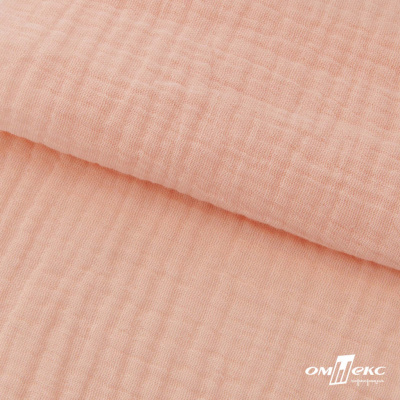 Ткань Муслин, 100% хлопок, 125 гр/м2, шир. 140 см #201 цв.(18)-розовый персик - купить в Бердске. Цена 464.97 руб.
