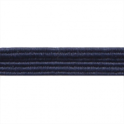 Резиновые нити с текстильным покрытием, шир. 6 мм ( упак.30 м/уп), цв.- 117-т.синий - купить в Бердске. Цена: 152.05 руб.