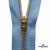 Молнии джинсовые металл т-5, 18 см латунь (YG), цв.-деним (231) - купить в Бердске. Цена: 22.80 руб.