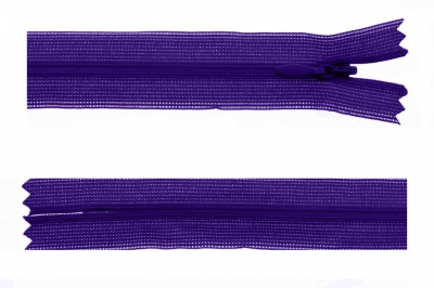 Молния потайная Т3 866, 20 см, капрон, цвет фиолетовый - купить в Бердске. Цена: 5.27 руб.