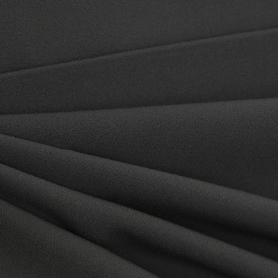 Костюмная ткань "Элис", 200 гр/м2, шир.150см, цвет чёрный - купить в Бердске. Цена 306.20 руб.