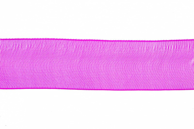 Лента органза 1015, шир. 10 мм/уп. 22,8+/-0,5 м, цвет ярк.розовый - купить в Бердске. Цена: 38.39 руб.