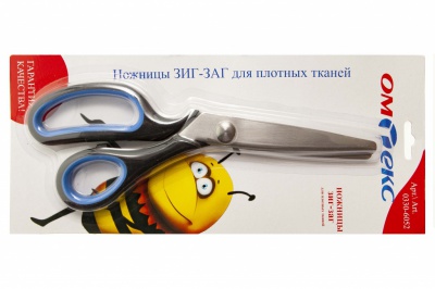 Ножницы арт.0330-6052 "ЗИГ-ЗАГ" 5 мм, для плотных тканей , 9"/ 229 мм - купить в Бердске. Цена: 733.08 руб.