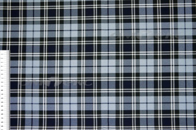 Ткань костюмная клетка Т7274 2004, 220 гр/м2, шир.150см, цвет т.синий/гол/бел - купить в Бердске. Цена 