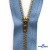 Молнии джинсовые металл т-4, 18 см латунь (YG), цв.-деним (231) - купить в Бердске. Цена: 21.57 руб.