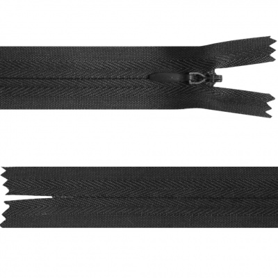 Молния потайная Т3, 18 см, полиэстер, цвет чёрный - купить в Бердске. Цена: 4.90 руб.