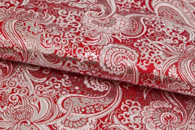 Ткань костюмная жаккард, 135 гр/м2, шир.150см, цвет красный№3 - купить в Бердске. Цена 441.94 руб.