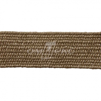 Тесьма отделочная полипропиленовая плетеная эластичная #2, шир. 40мм, цв.- соломенный - купить в Бердске. Цена: 51.51 руб.