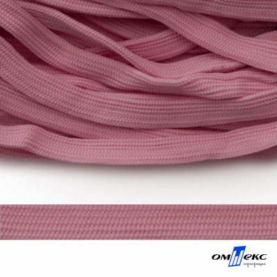 Шнур плетеный (плоский) d-12 мм, (уп.90+/-1м), 100% полиэстер, цв.256 - розовый - купить в Бердске. Цена: 8.62 руб.
