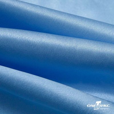 Поли креп-сатин 14-4121, 125 (+/-5) гр/м2, шир.150см, цвет голубой - купить в Бердске. Цена 155.57 руб.