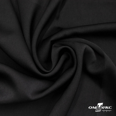 Ткань плательная Габриэль 100% полиэстер,140 (+/-10) гр/м2, шир. 150 см, цв. черный BLACK - купить в Бердске. Цена 248.37 руб.
