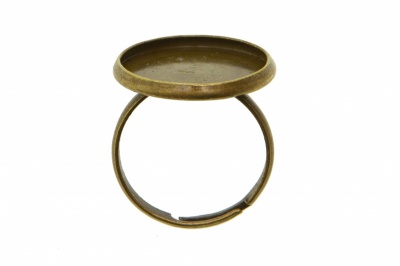 Заготовка для рукоделия металлическая фигурная для кольца 15мм - купить в Бердске. Цена: 7.44 руб.