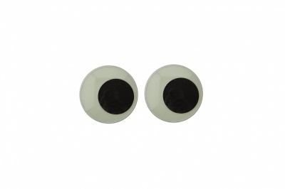 Глазки для игрушек, круглые, с бегающими зрачками, 8 мм/упак.100+/-2 шт, цв. -черно-белые - купить в Бердске. Цена: 28.86 руб.